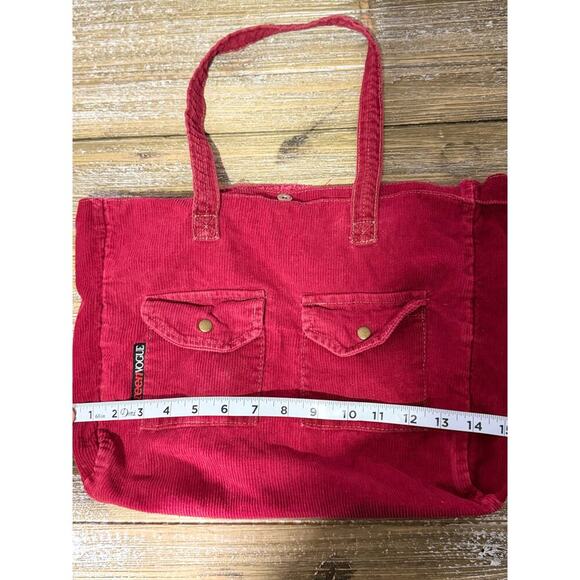 Y2K Bag Teen Vogue Preppy Boyfriend Grunge Vintage Corduroy Red - Picture 5 of 6